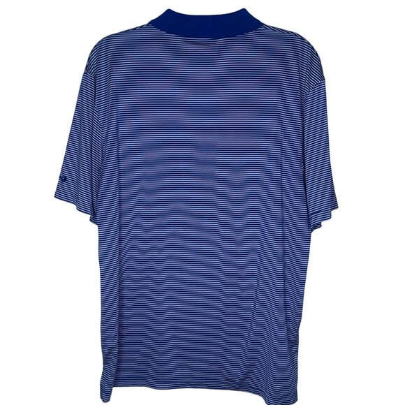 Grand Slam Performance Mens Striped Polo Shirt Blue & White Size L Golf Wear - Picture 2 of 8